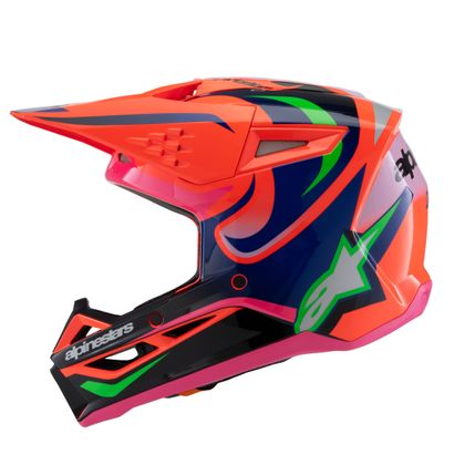 Casque cross Alpinestars SUPERTECH S-M3 - DEEGAN - ENFANT - Orange / Violet