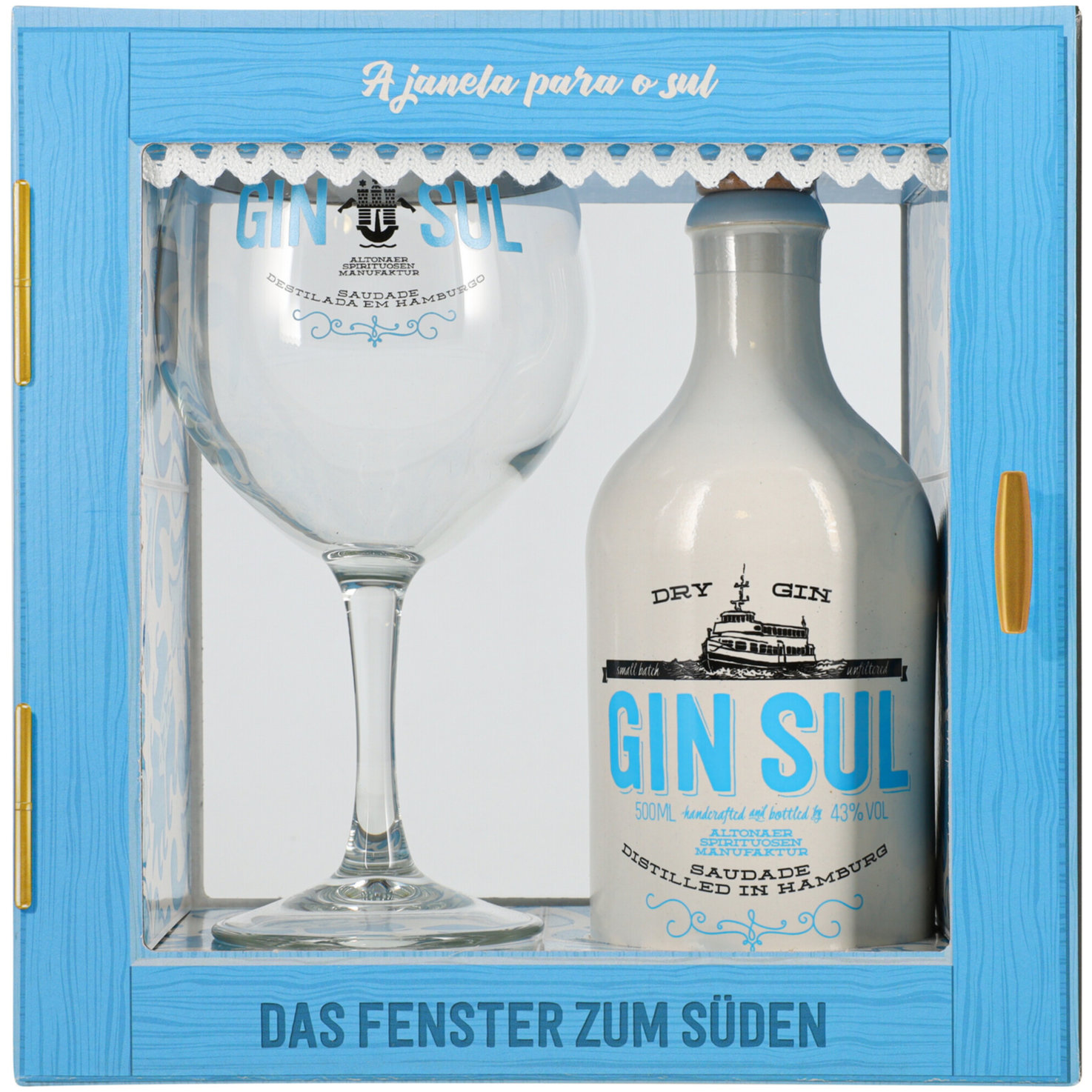 Gin Sul Dry Gin & 1 Glas -50cl