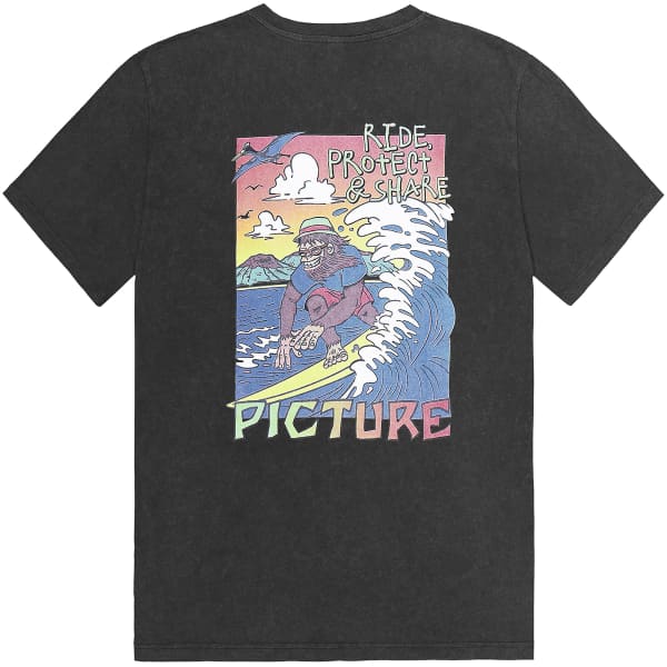T-shirt PICTURE TSUNAMI TEE BLACK WASHED