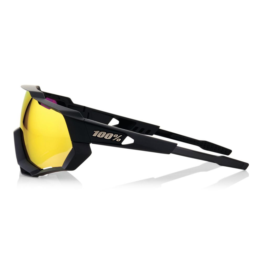 100 percent SPEEDCRAFT - Lunettes de soleil soft tact black/hiper red multilayer mirr