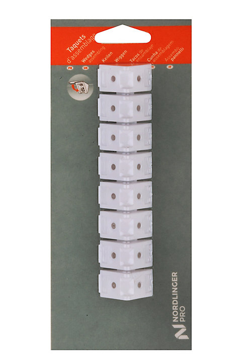8 taquets d'assemblage blanc