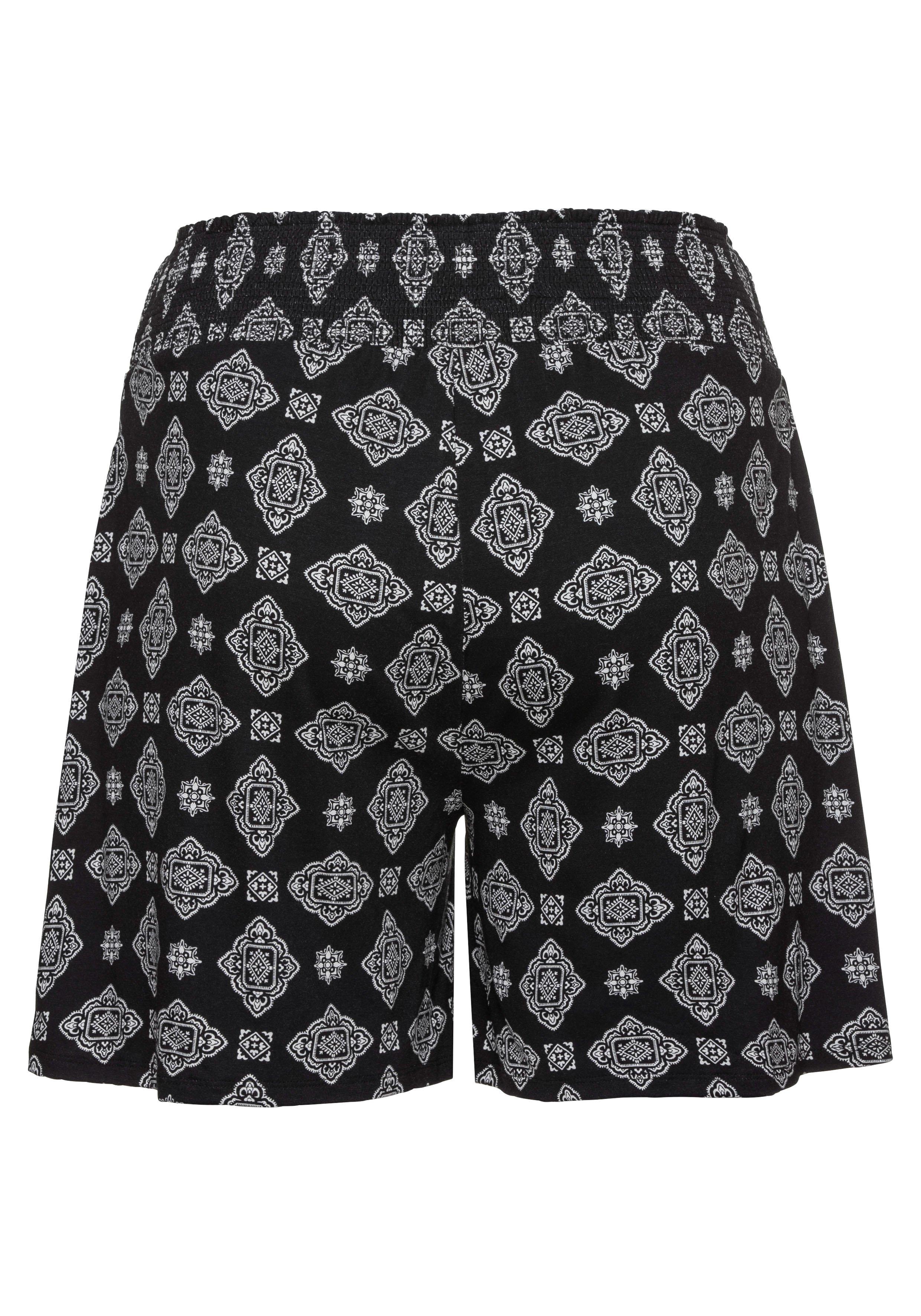 Jerseyshorts mit Smokbund und zwei Taschen