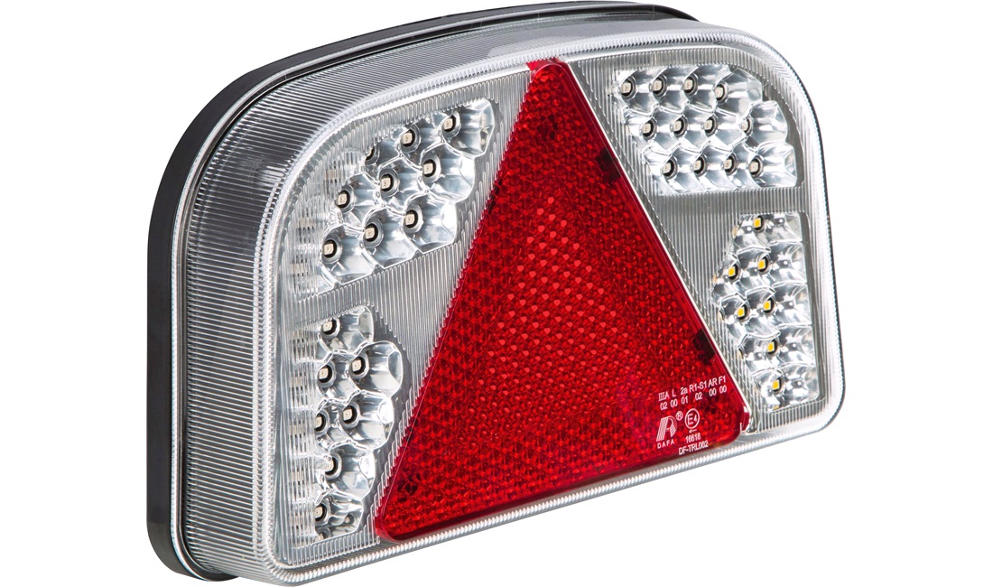 Trailerlygte LED m/trekantrefleks V 12V