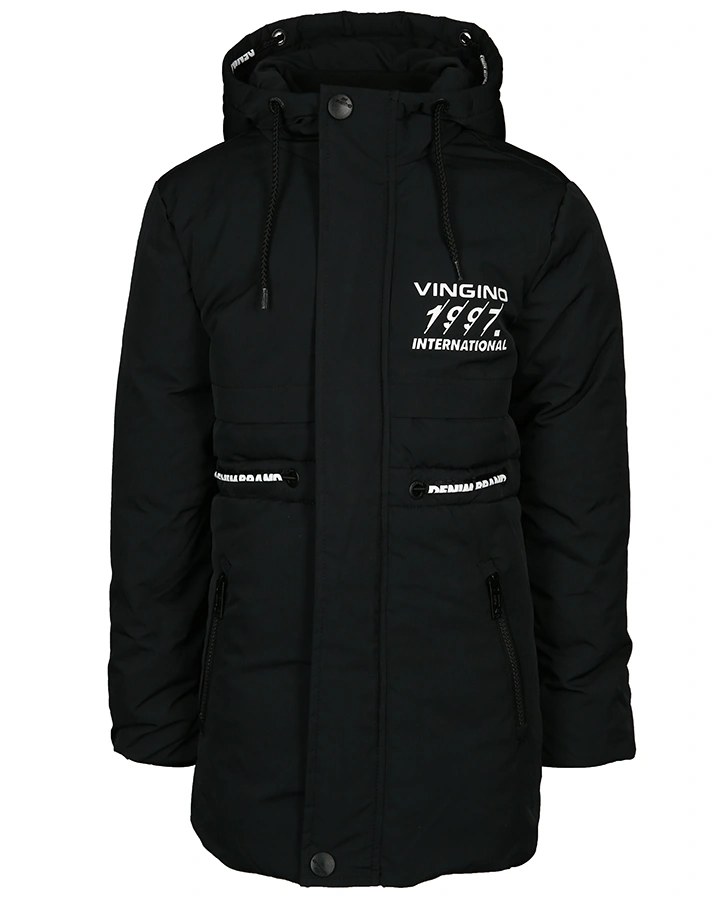 Winterjacke TEFO mit Kapuze in schwarz
