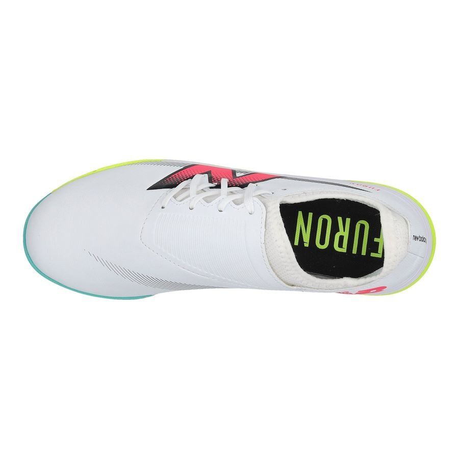 New Balance Furon V7 Dispatch TF - Blanc/Violet/Jaune Fluo Enfant