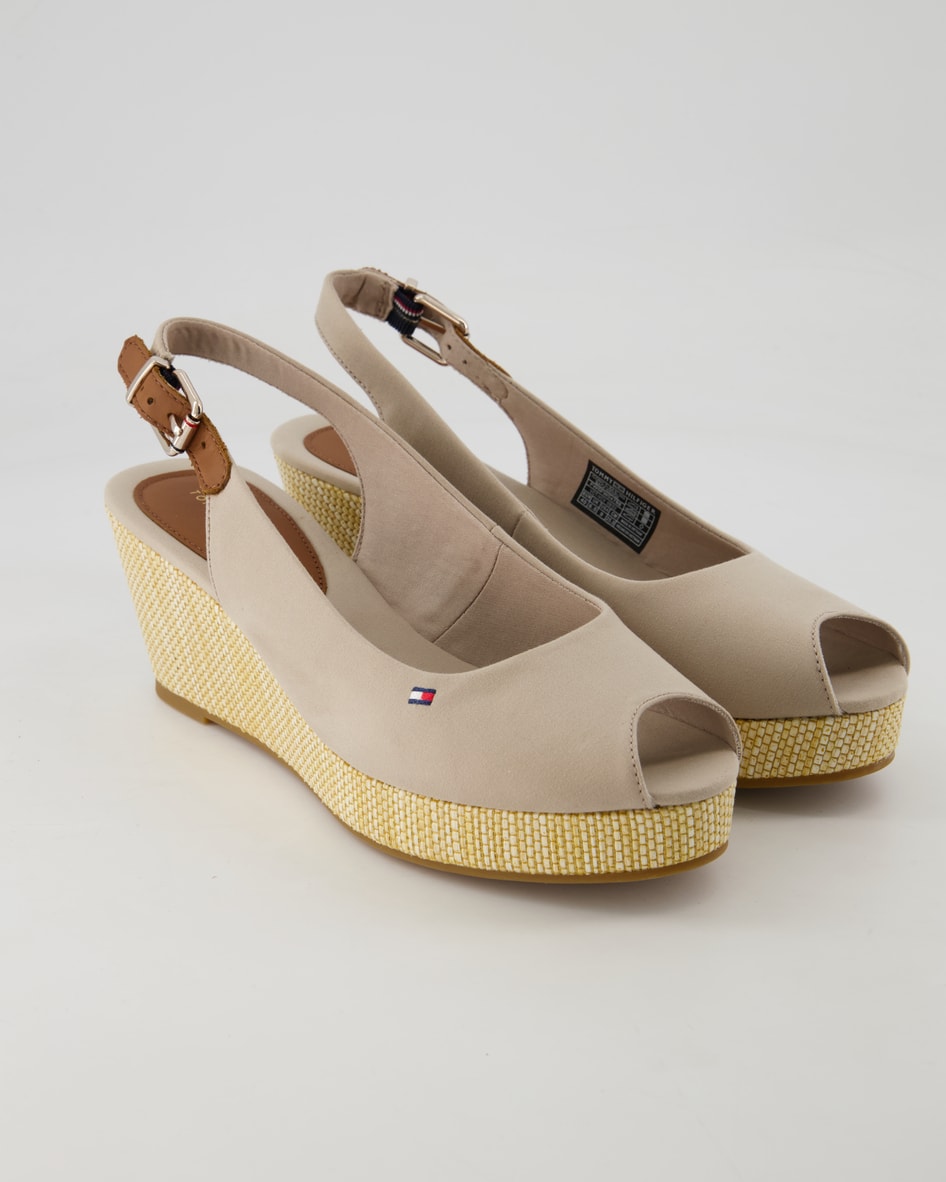 Tommy Hilfiger Iconic Elba Sling Back Sandalen in Grau
