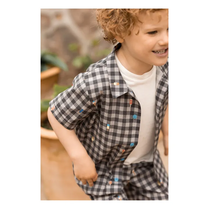 Fliink Chemise Polar Vichy | Gris anthracite