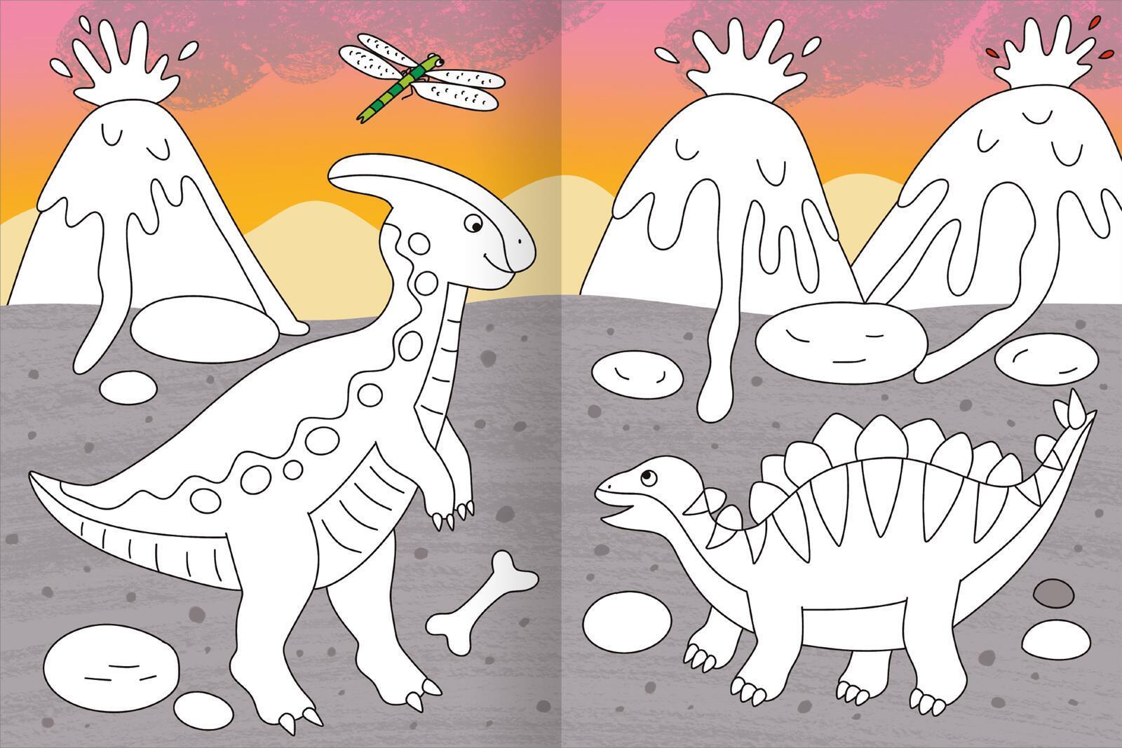 Mein großes buntes Malbuch - Dinosaurier