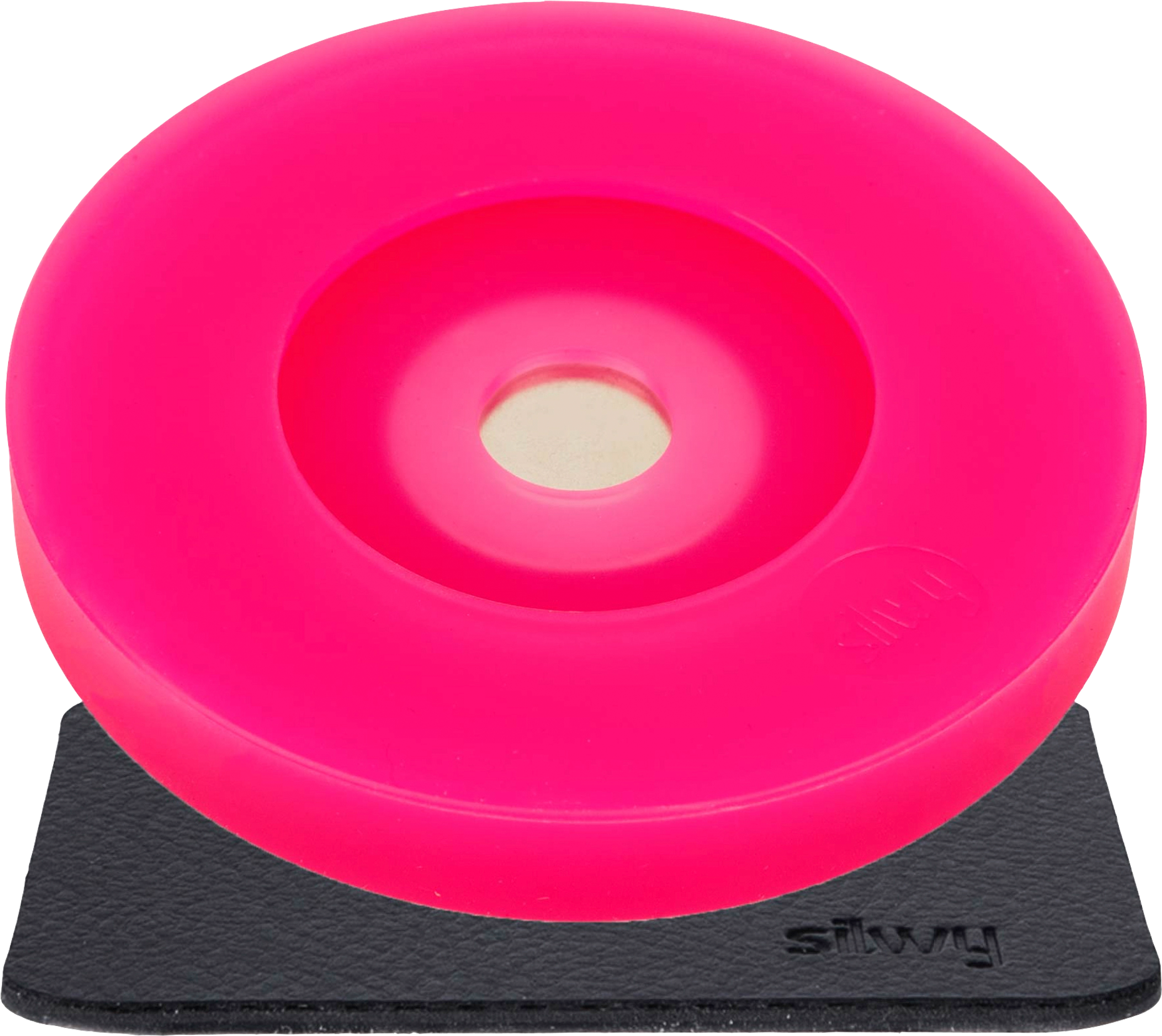 Silwy Magnet Adapter inklusive Metall Nano Gel Pad zur Fixierung von Stielgläsern pink