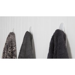 3M  Crochet pour salle de bain, plastique, blanc