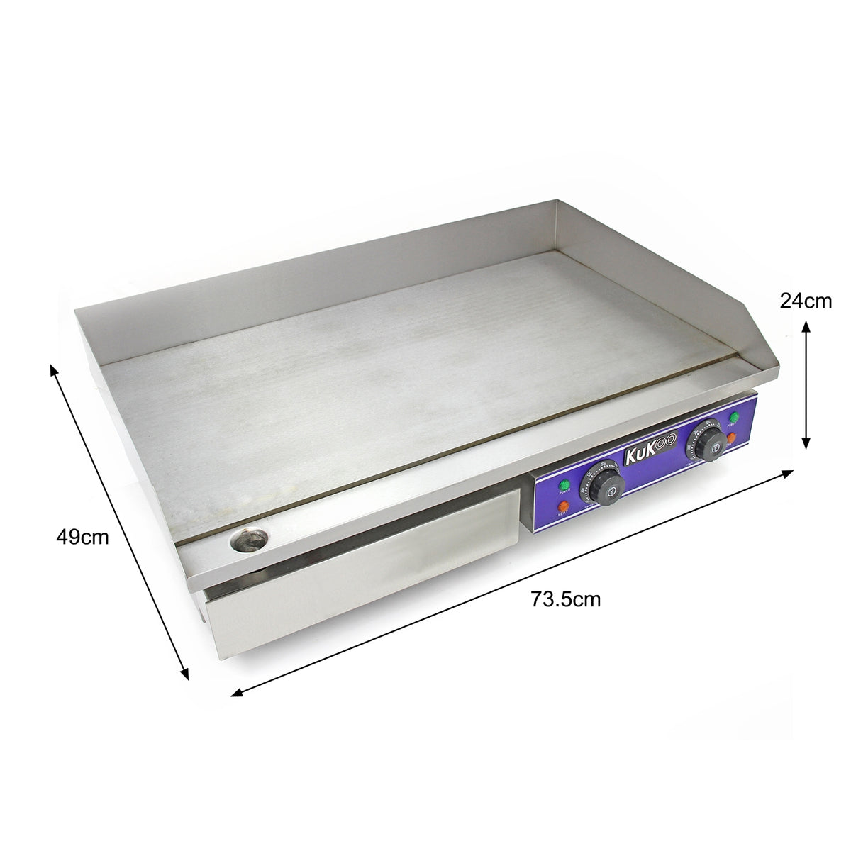 KuKoo Plaque de Cuisson Professionnelle Inox de 70cm Kukoo