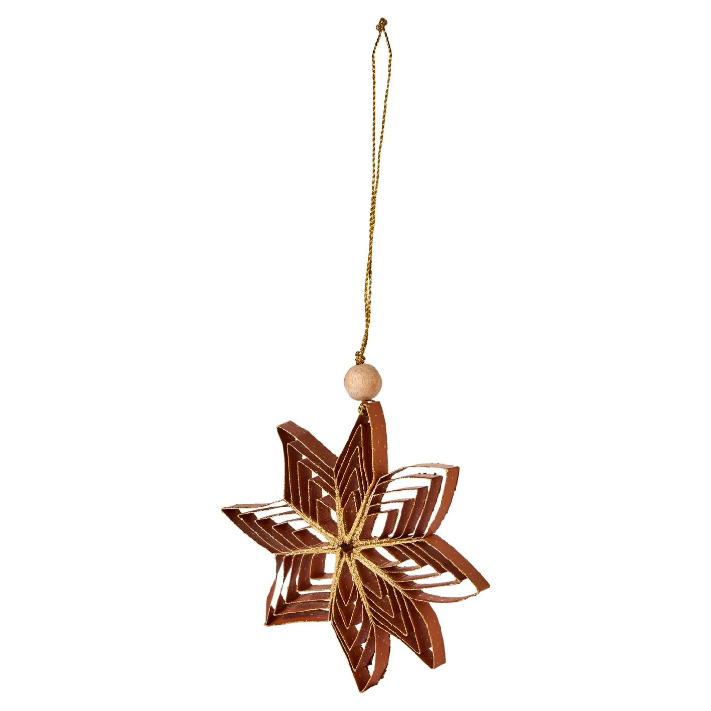 Anhänger Stern, orange, 11 cm