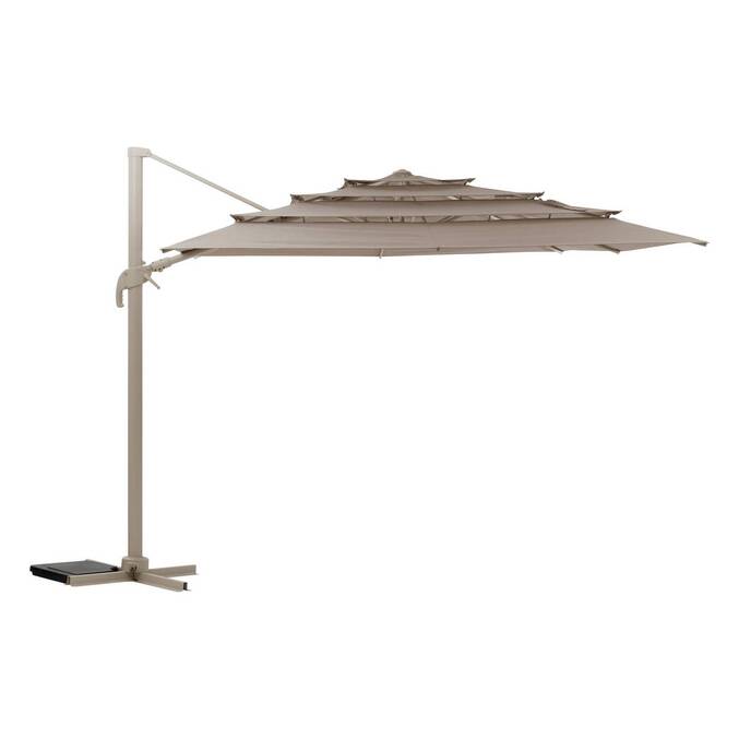 Parasol déporté rectangulaire inclinable MELHIA Lin