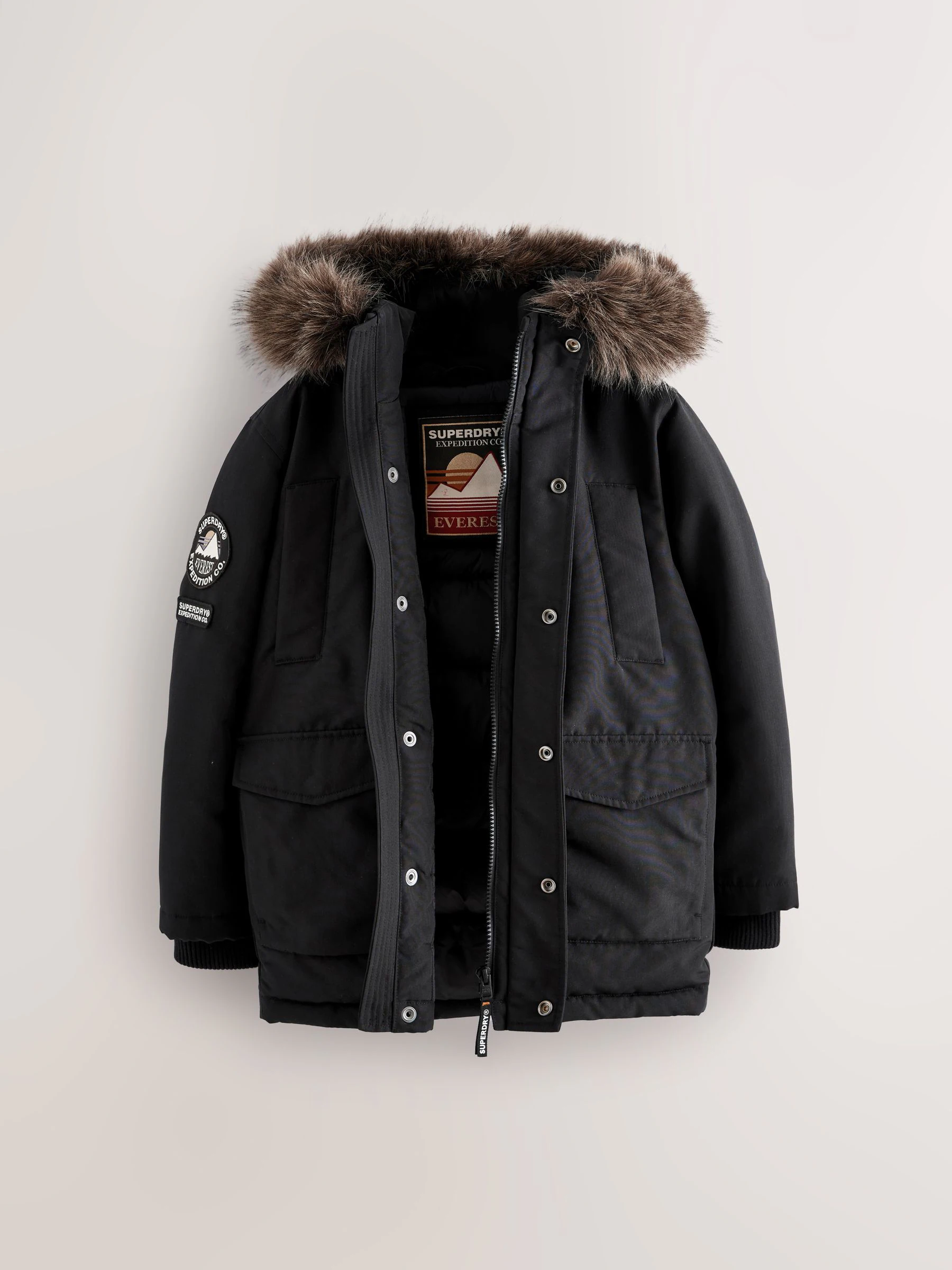 Zwart - Superdry Everest parka