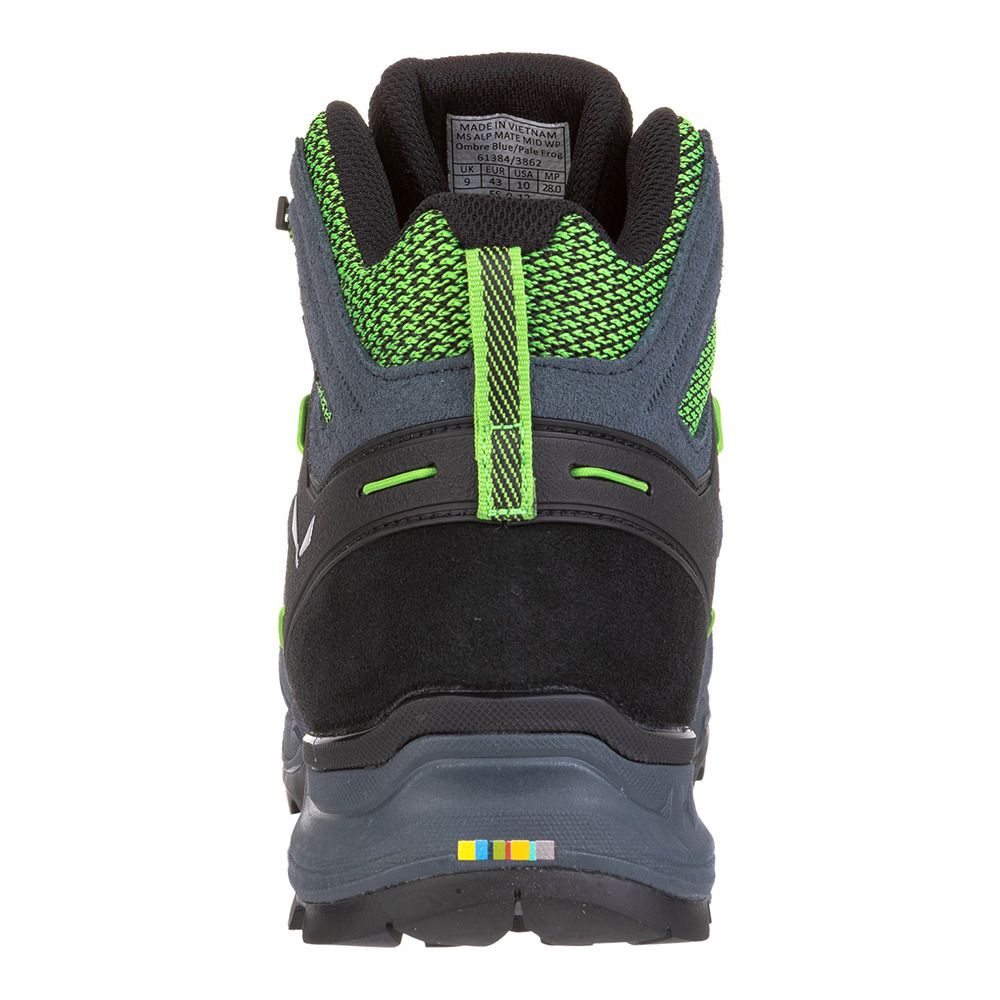 Salewa ALP MATE MID WP - Chaussures randonné Homme ombre blue/pale frog