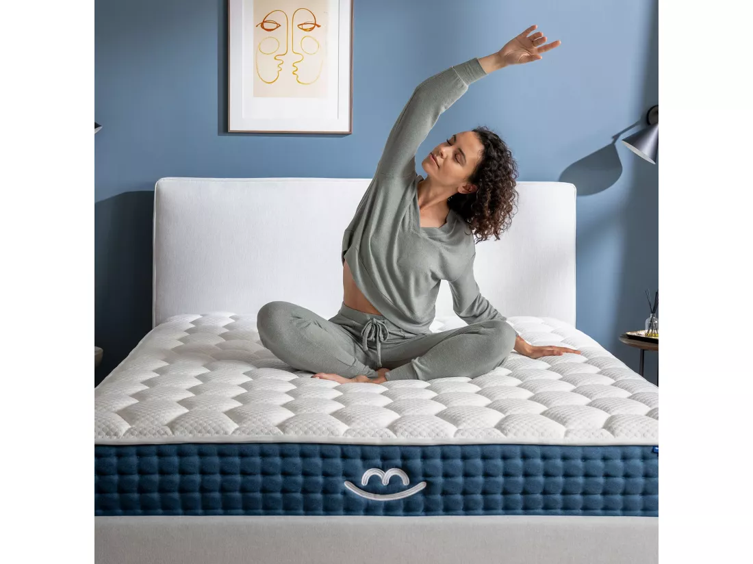 Matelas hybride 70x190x26cm JADE premium - Mousse à mémoire forme & Ressorts Ensachés - Soutien ferme