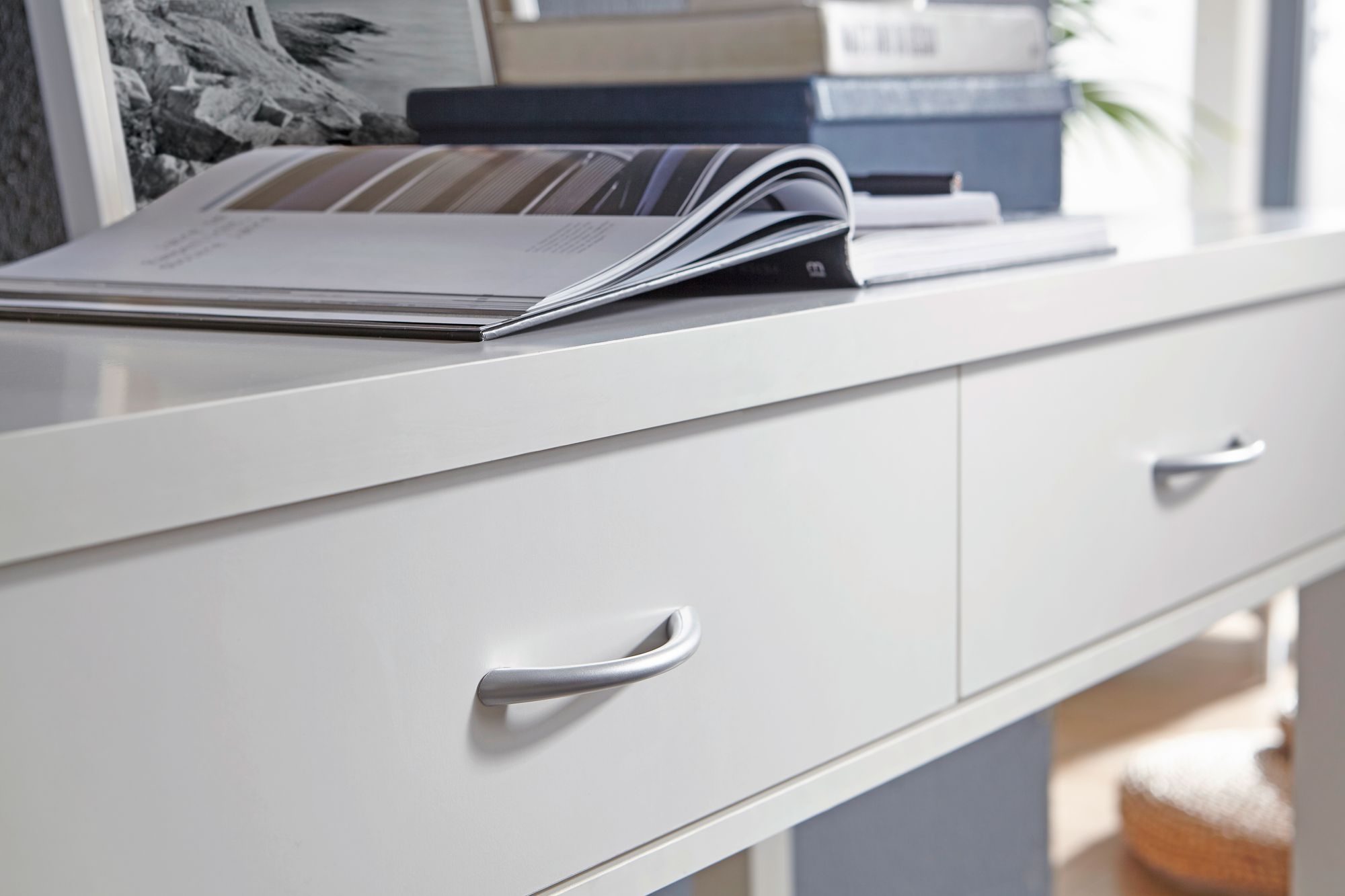 Schreibtisch TOULON Weiß Schubladen 120cm Schminktisch Konsolentisch Laptoptisch