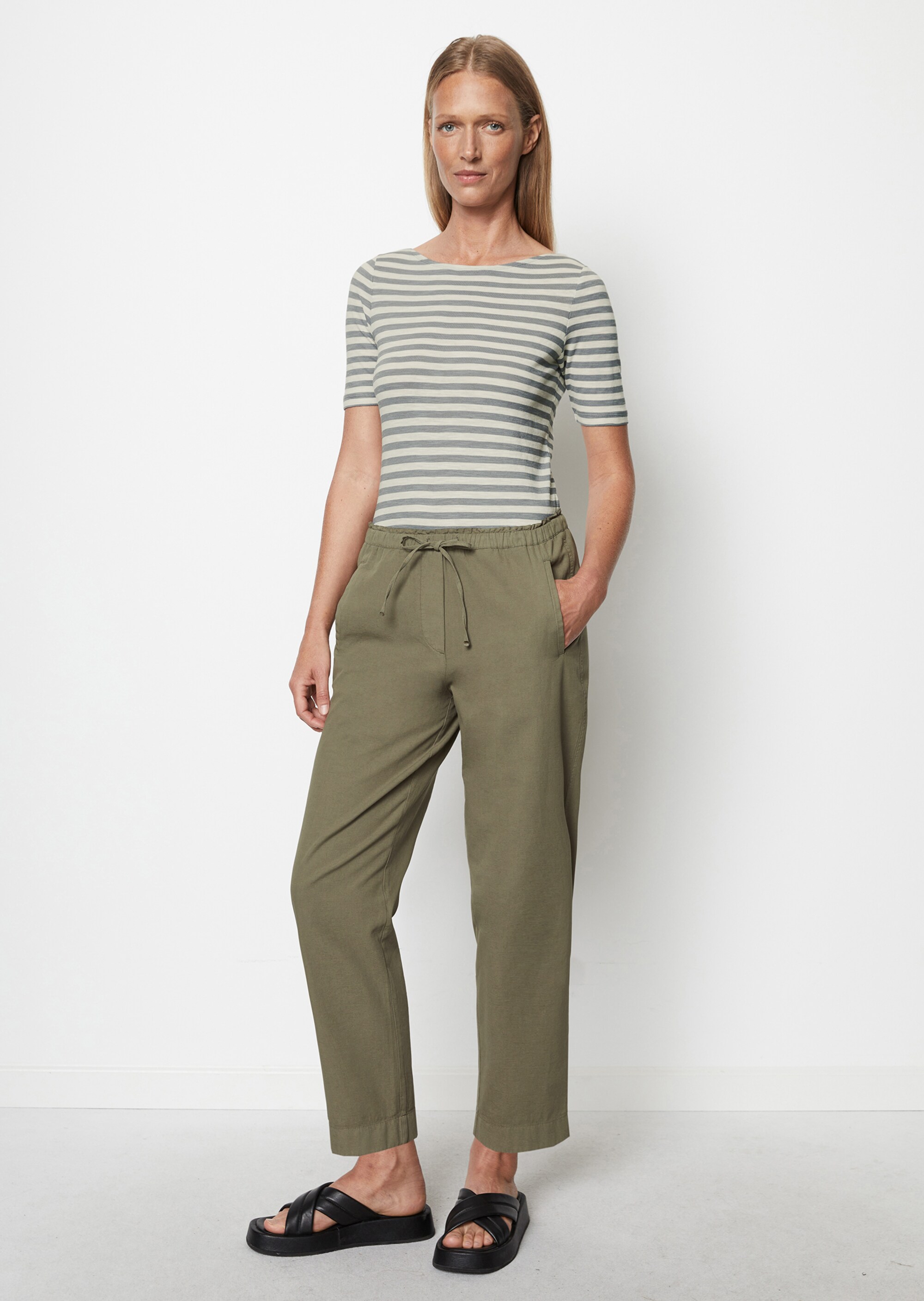 Gestreiftes T-Shirt slim aus Organic Cotton-Jersey