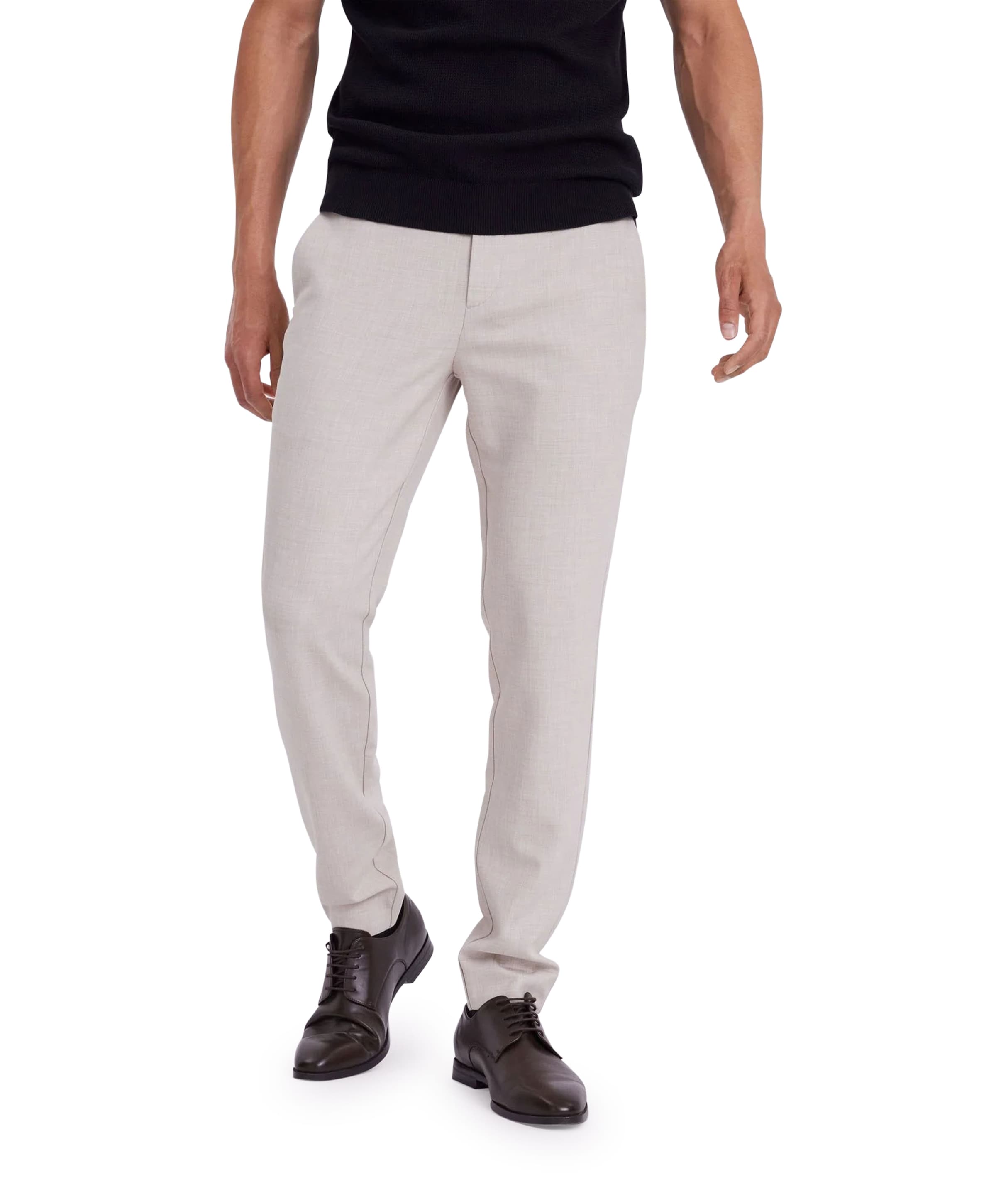 Plain JOSHPL 085 SILVER SAND MELANGE heren broek beige