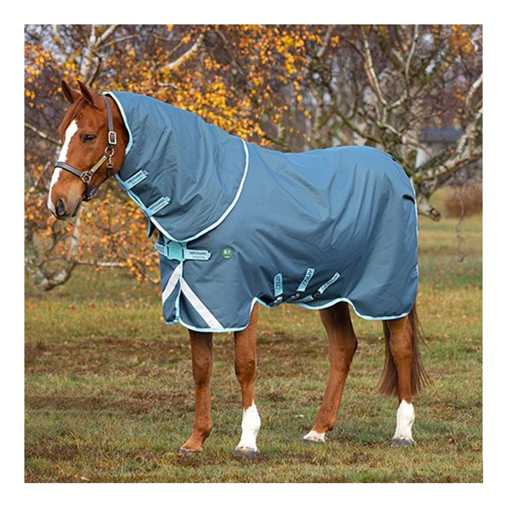 Horseware AMIGO AMECO 12 PLUS 0G - Couverture de paddock + couvre-cou teal/grey