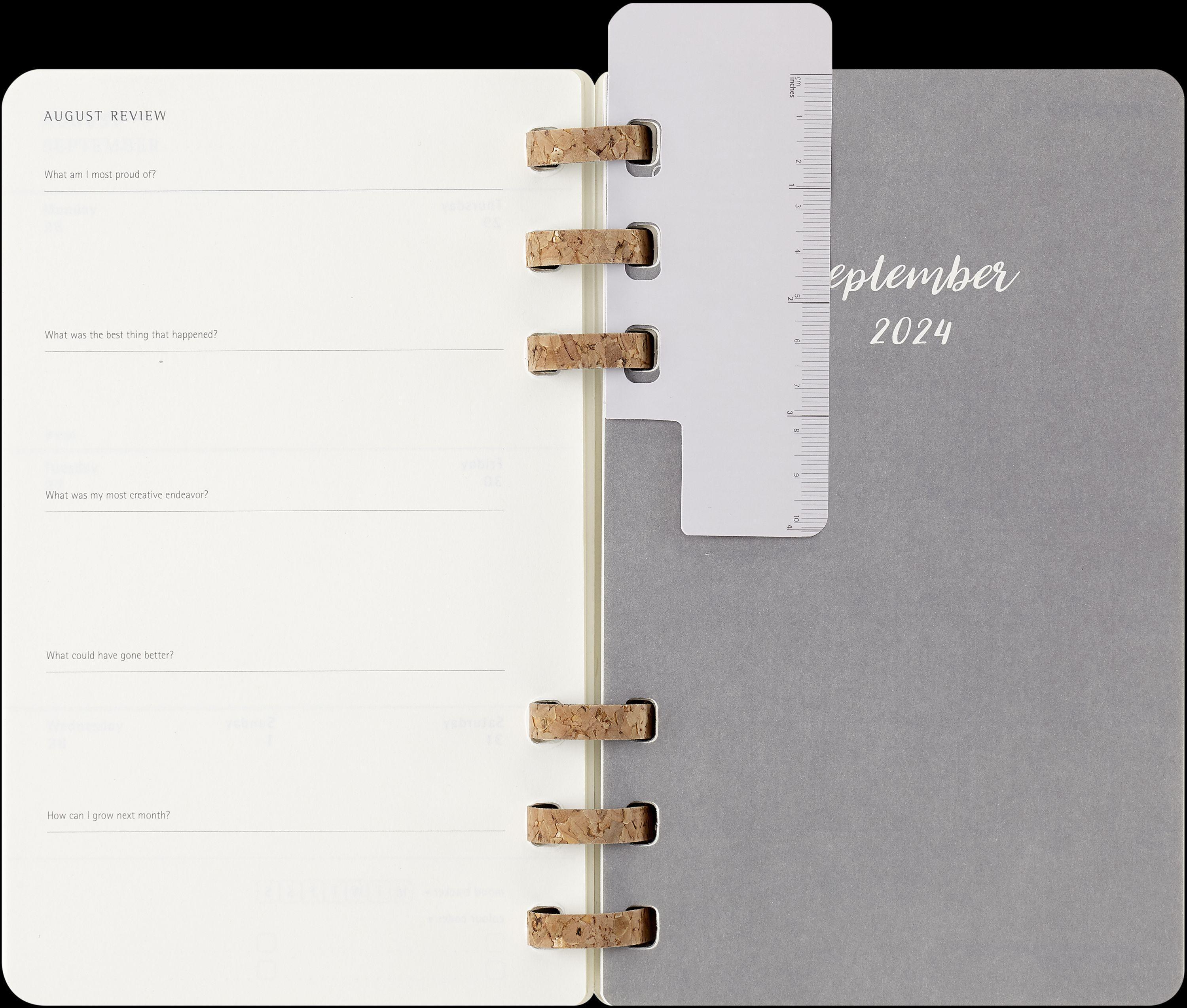 Moleskine 12 Monate Studienplaner mit Spiralbindung 2025, L/A5