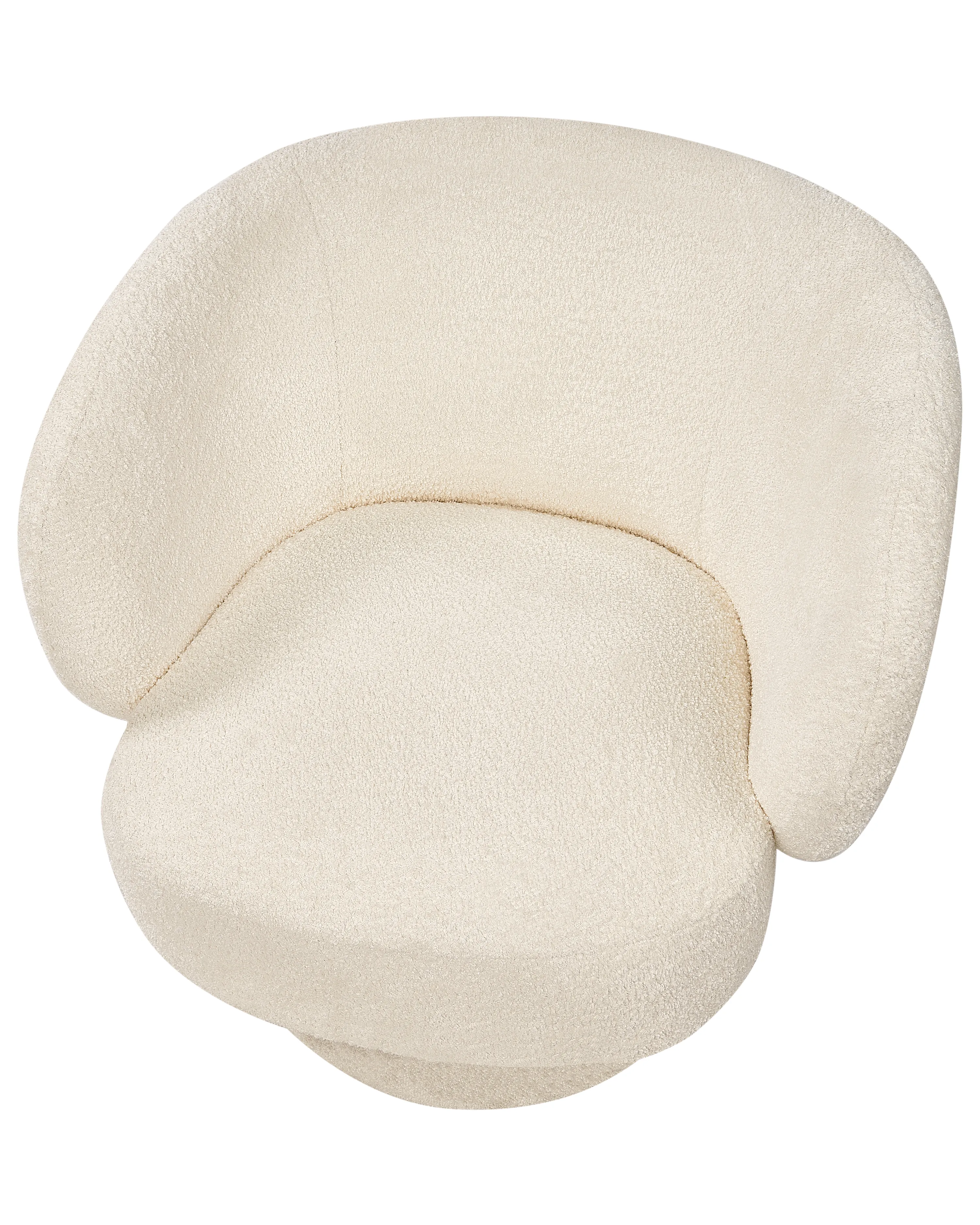 Draaifauteuil LIEKSA Bouclé Gebroken wit