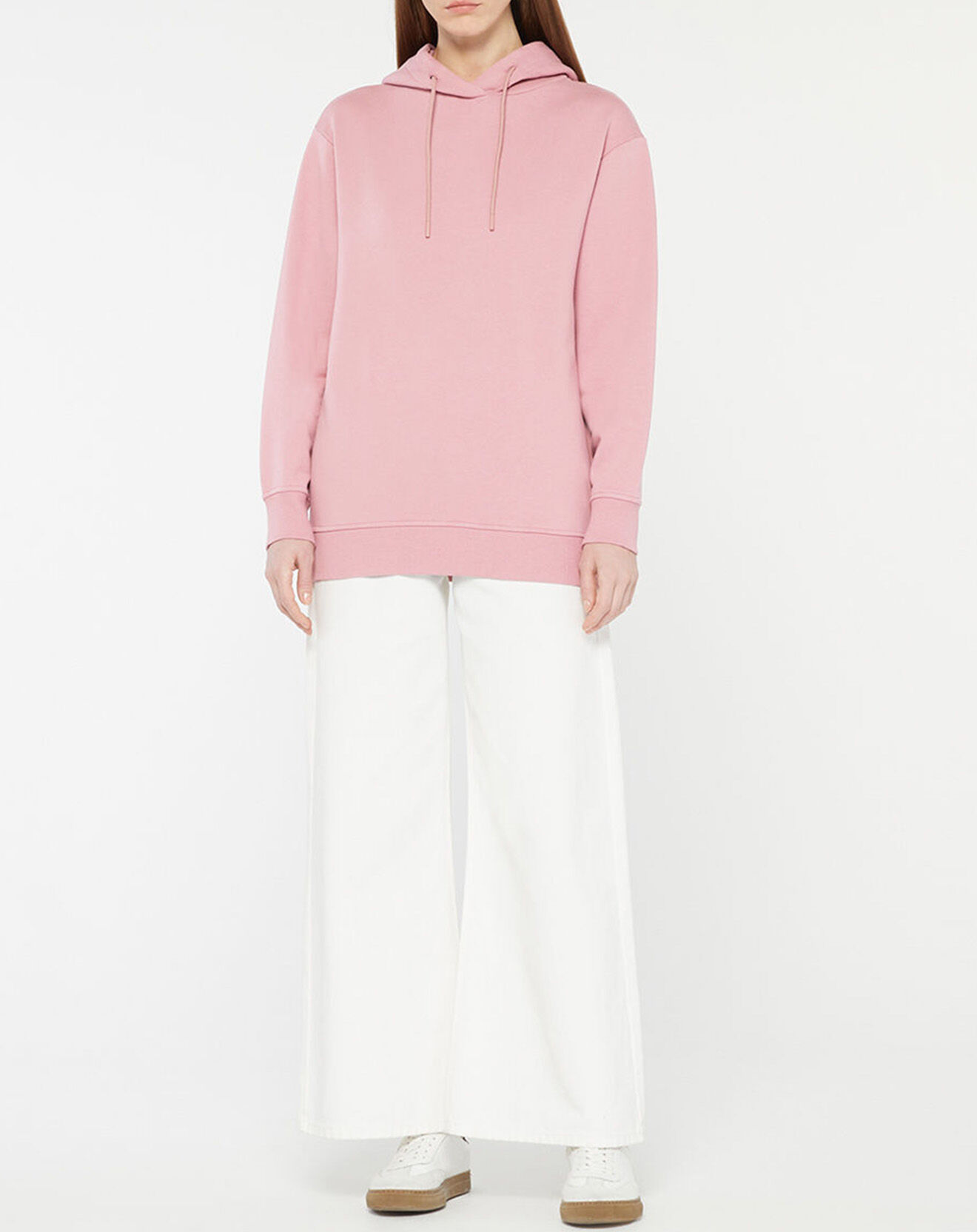 Galeries Lafayette Sweat à capuche en Coton Bio Bahut rose