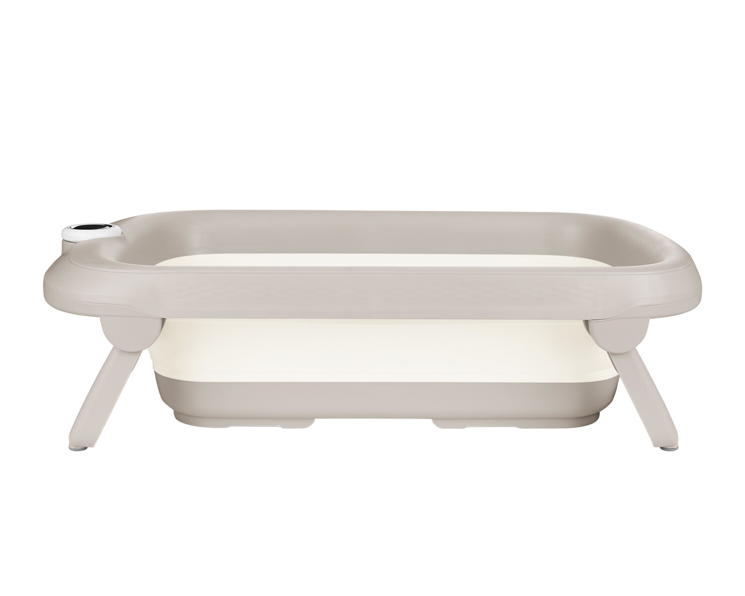 Kikkaboo Babybadewanne Rio faltbar rutschfest Wasserablauf Thermometer ab Geburt grau