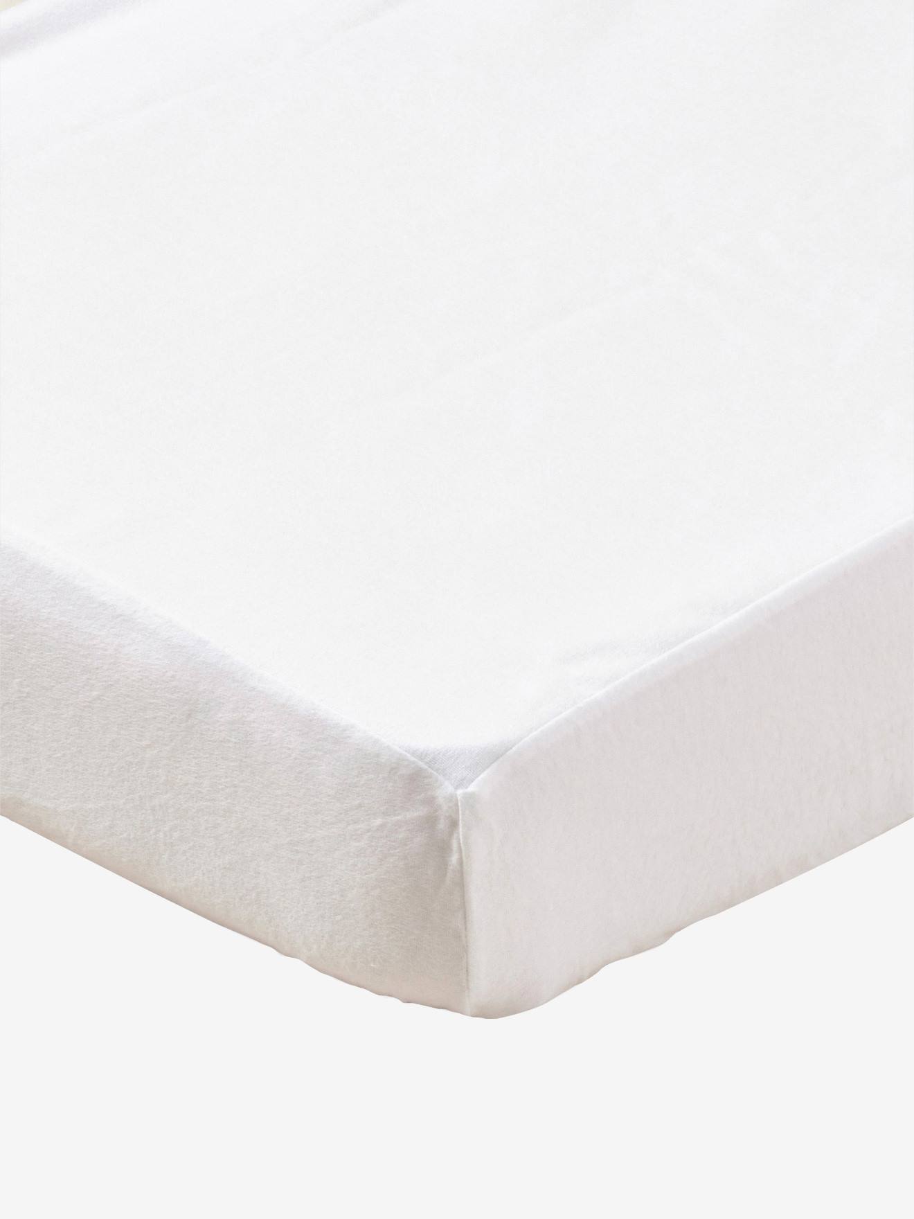 Capa protetora impermeável em tecido aveludado com tratamento antiácaros Bi-ome®, branca.
