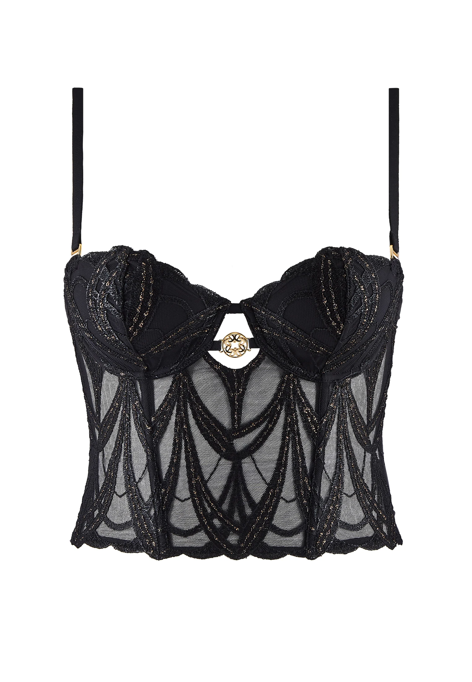 MY DESIRE ELIE SAAB X AUBADE - Soutien-gorge bustier dessus-dessous | Noir