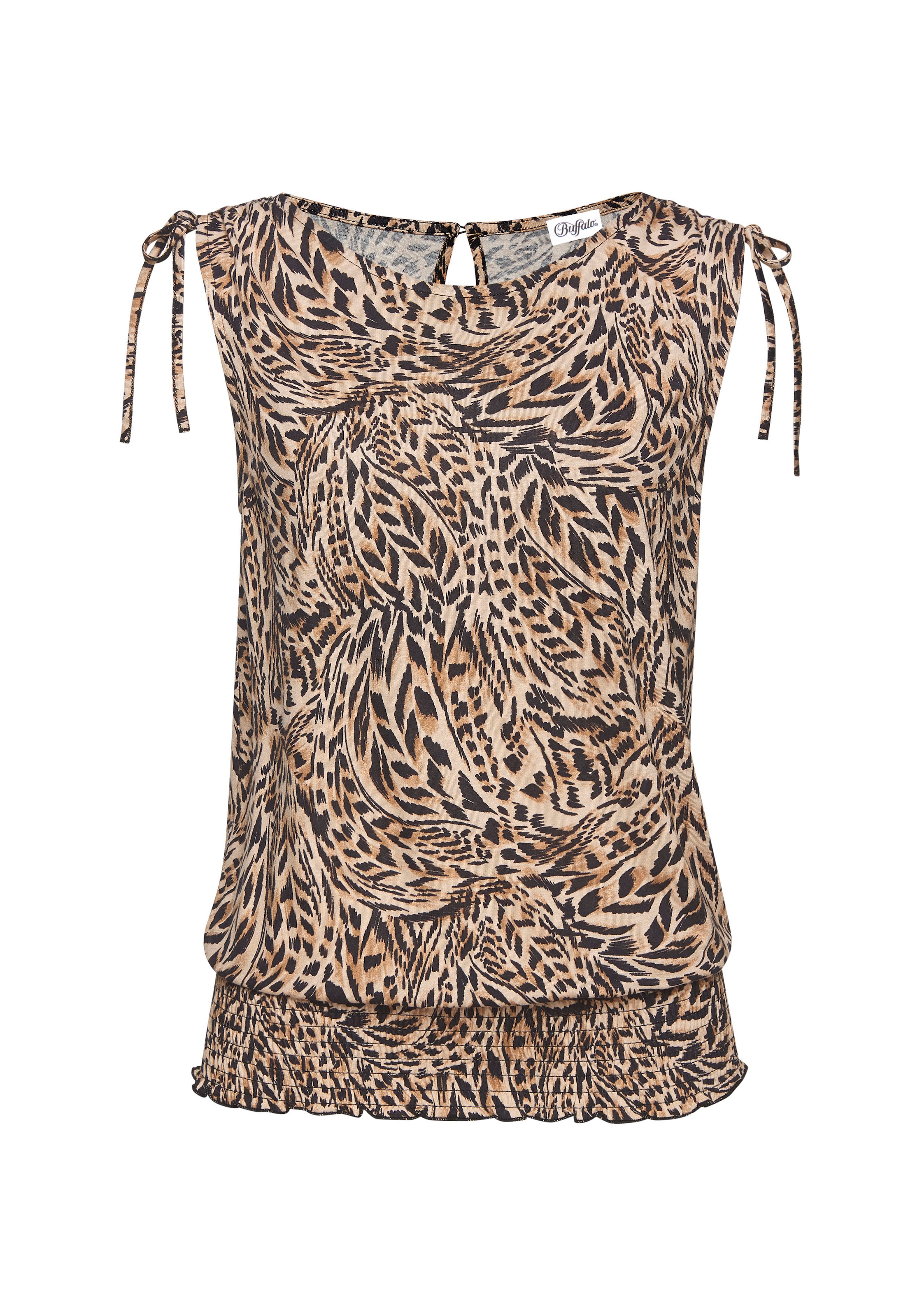 Buffalo Shirttop , mit Zierbändern an der Schulter, sommerliches Damentop