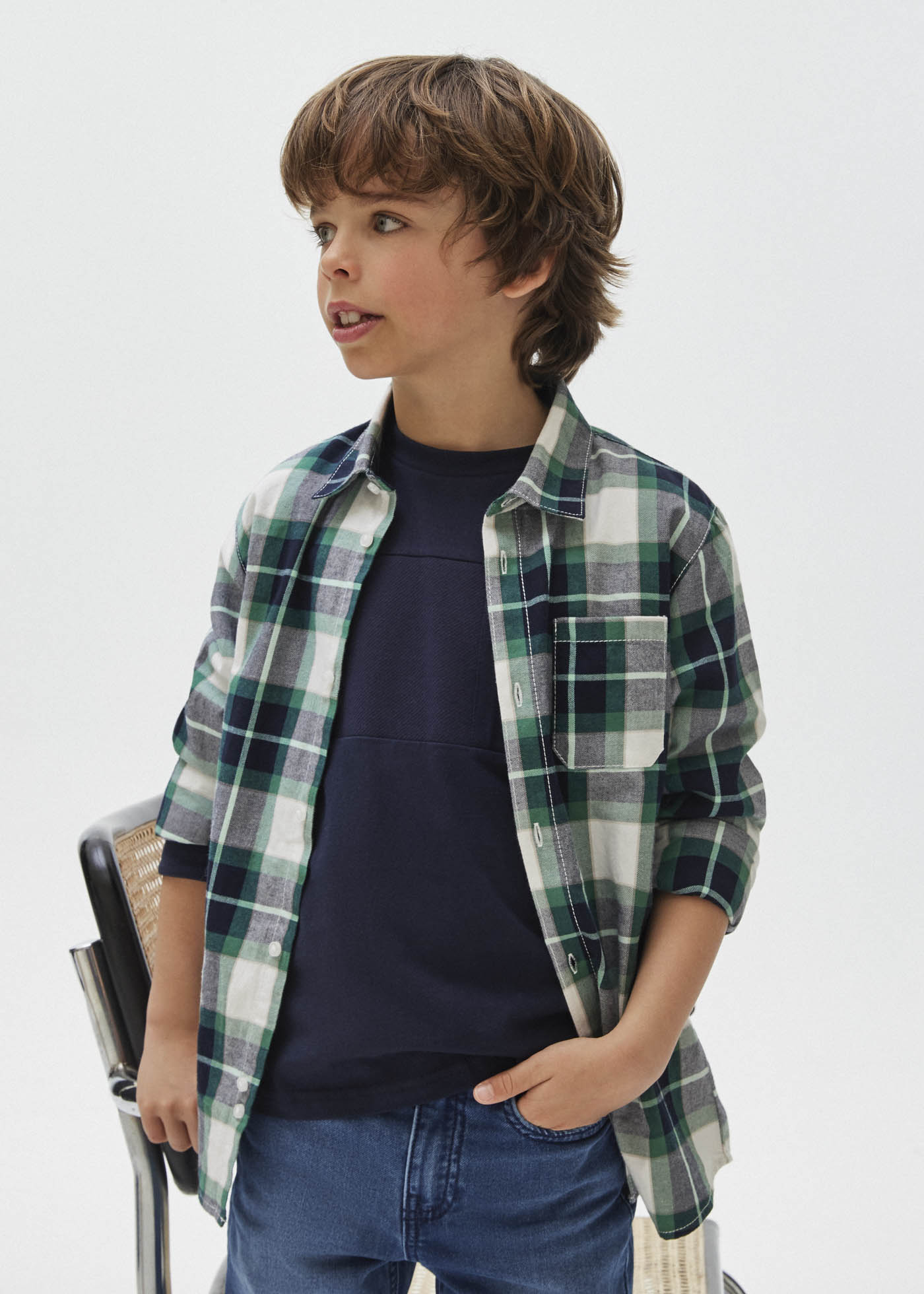 Camisa xadrez Better Cotton para meninos