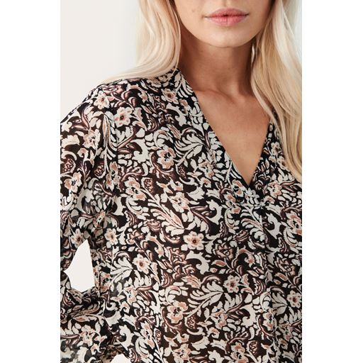 Part Two DittePW Bluse, Black Wallpaper Print, 38