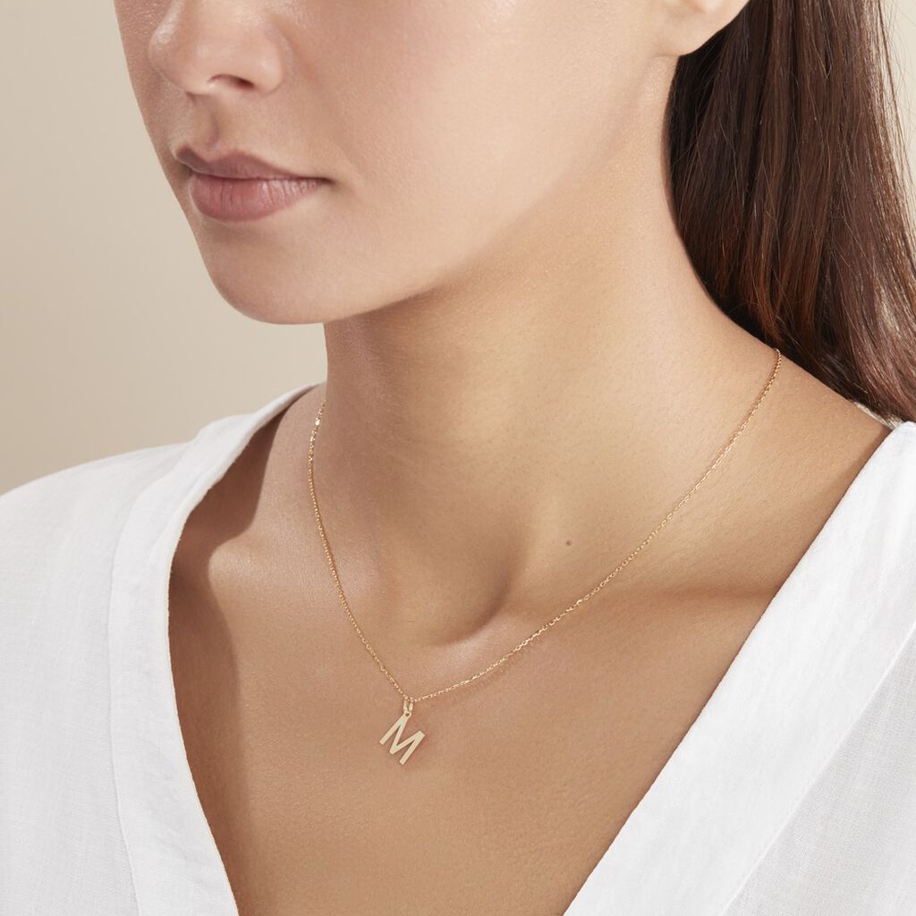 Pendentif Ionia Lettre Or Jaune