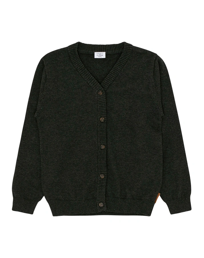 Strickjacke CARSTEN in dunkelgrau melange