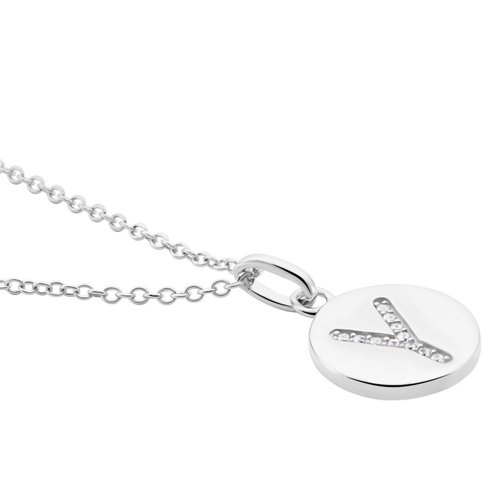 Collier Argent Eugenien Oxydes De Zirconium