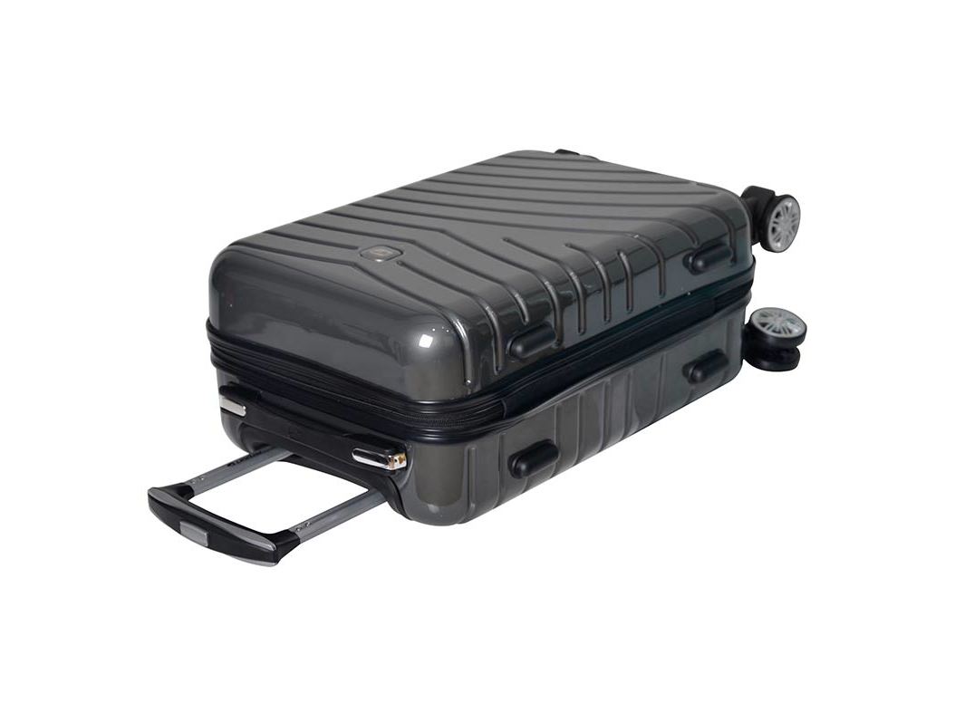 MALA DE CABINE RÍGIDO AIRPORT CINZENTO 8 RODAS 55CM