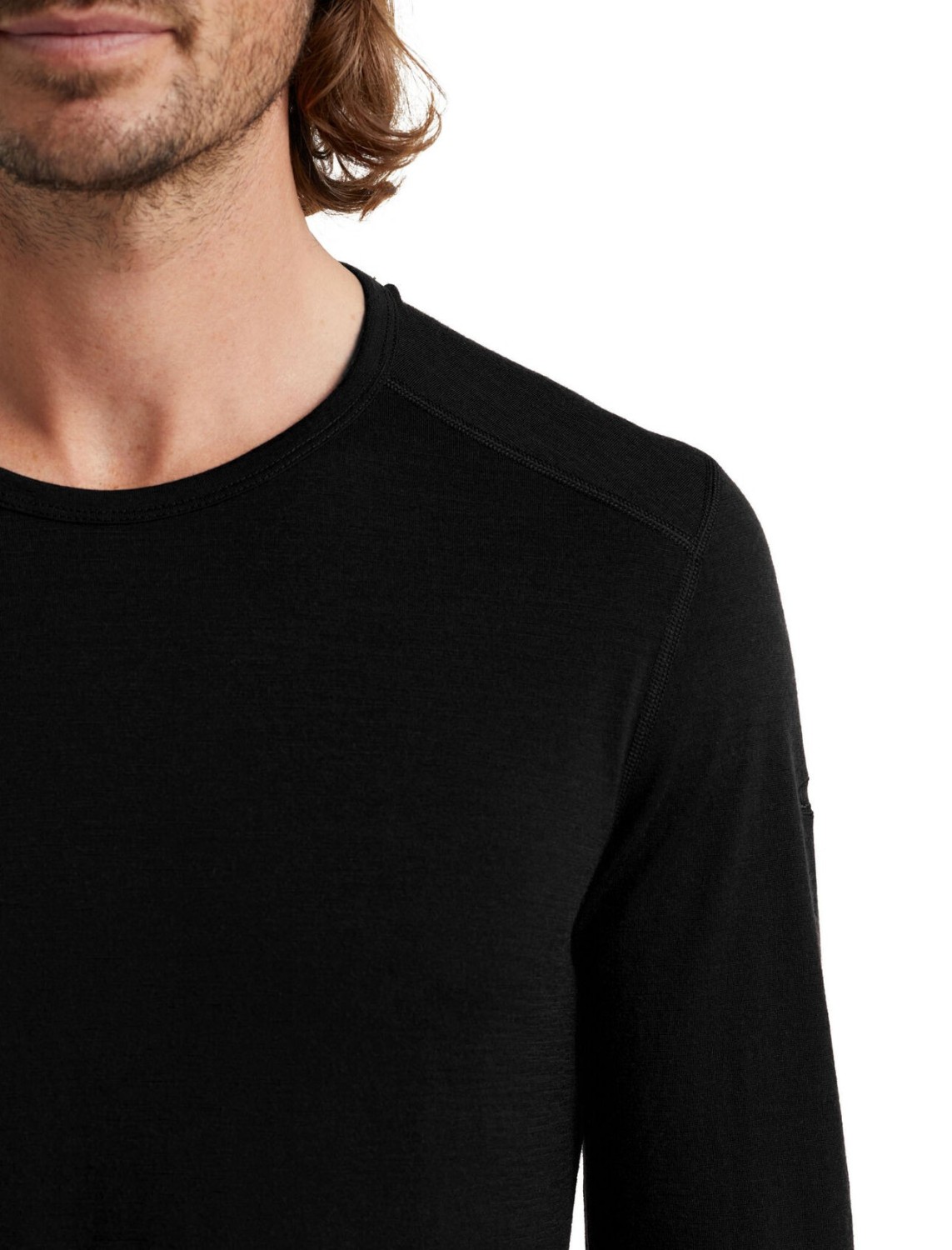 Icebreaker Herren-Langarmshirt 200 Oasis LS Crewe Black