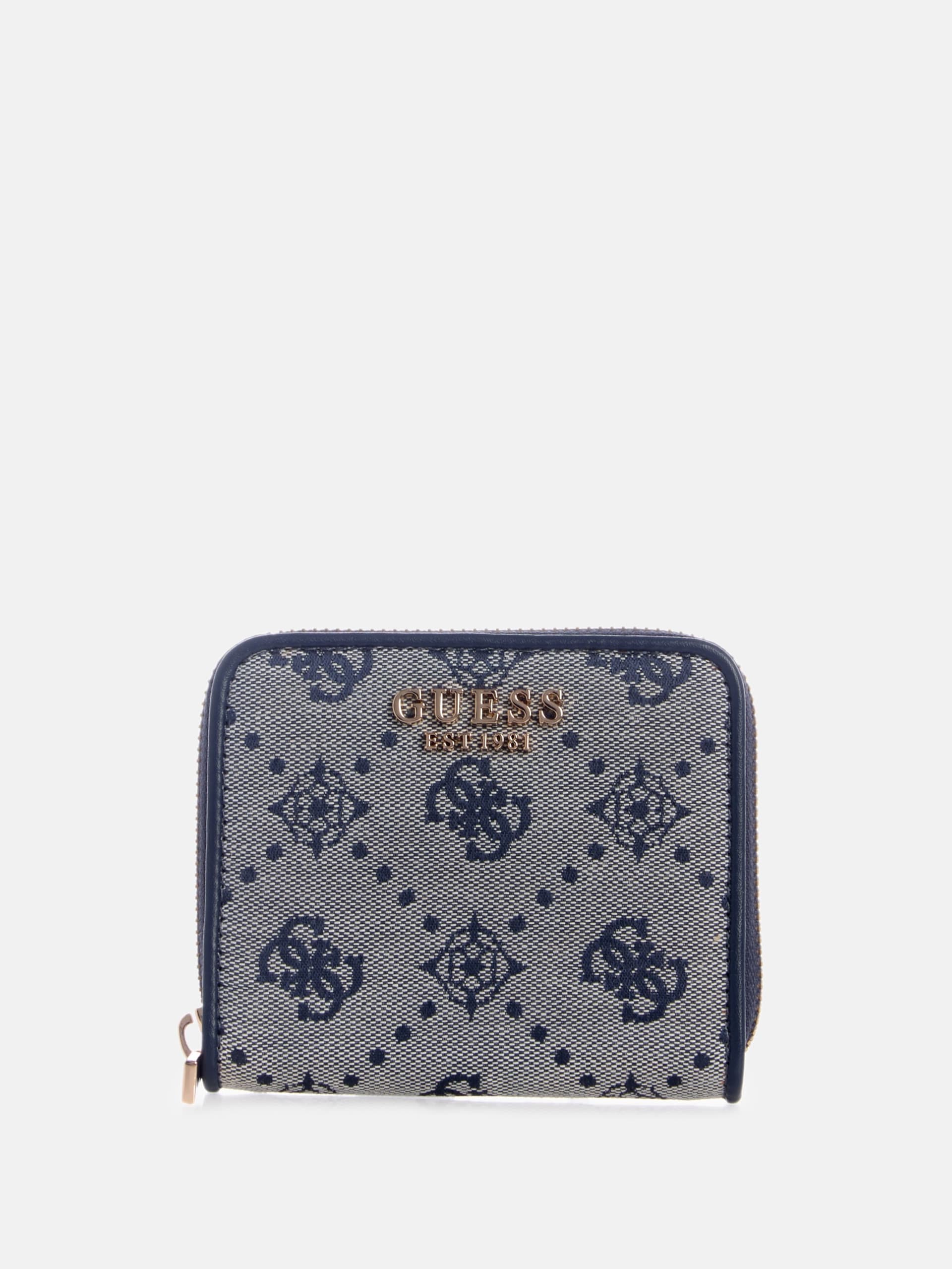 Carteira pequena Neda com logotipo em jacquard
