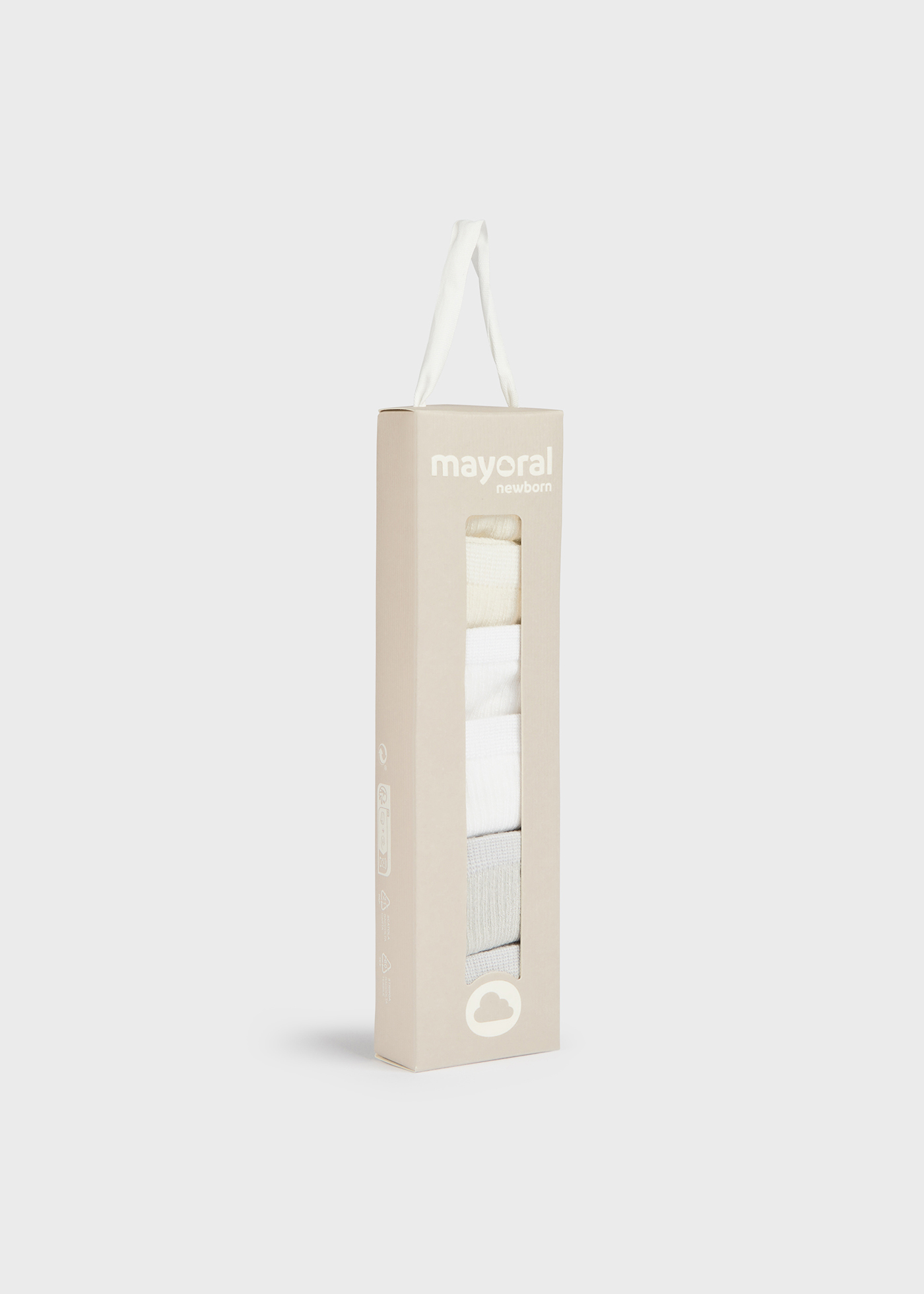Conjunto de 6 meias LENZING™ ECOVERO™ de viscose para recém-nascidos, azuis.