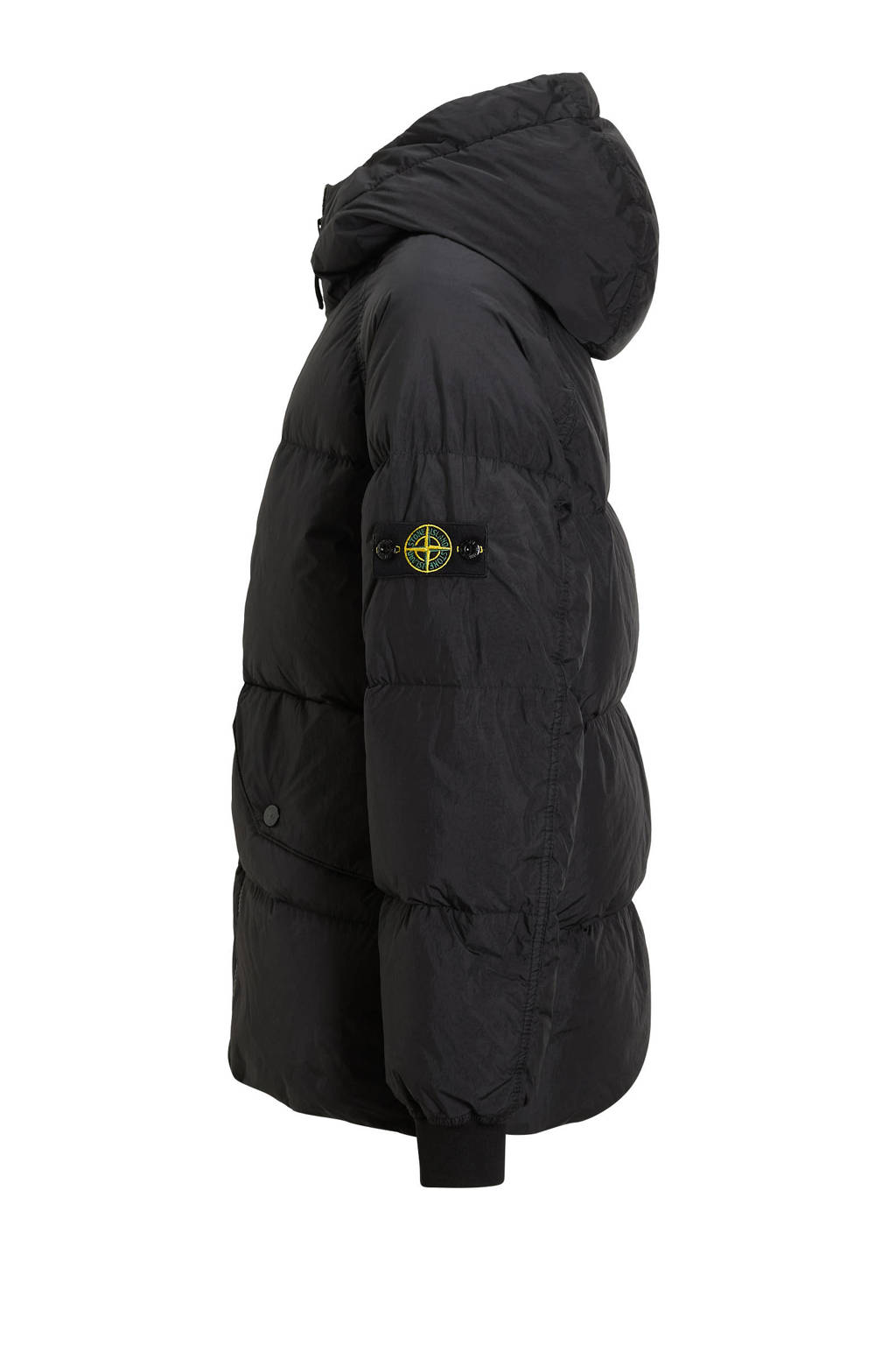 Stone Island gewatteerde winterjas zwart