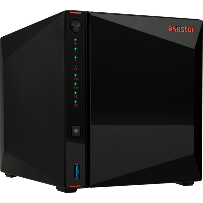 Asustor AS5404T serveur de stockage NAS Intel® Celeron® N5105 4 Go DDR4 0 To ADM Noir