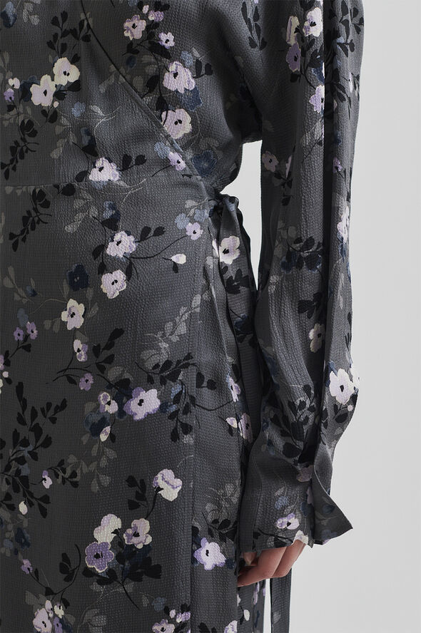 Second Female Florana Wrap Dress Volcanic ash