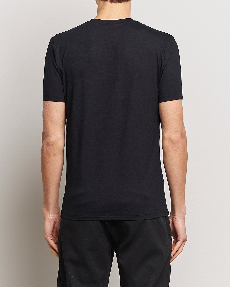 Zimmerli of Switzerland Pureness Modal Crew Neck T-Shirt Black