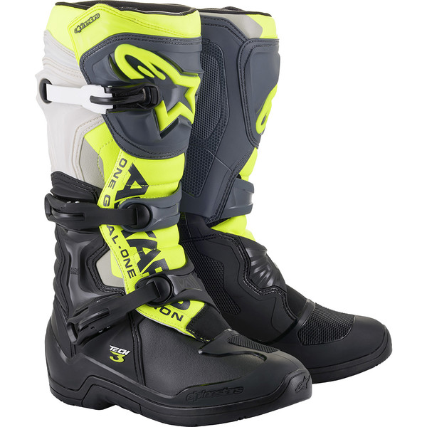 Alpinestars - Bottes Tech 3 Noir / Gris / Jaune fluo