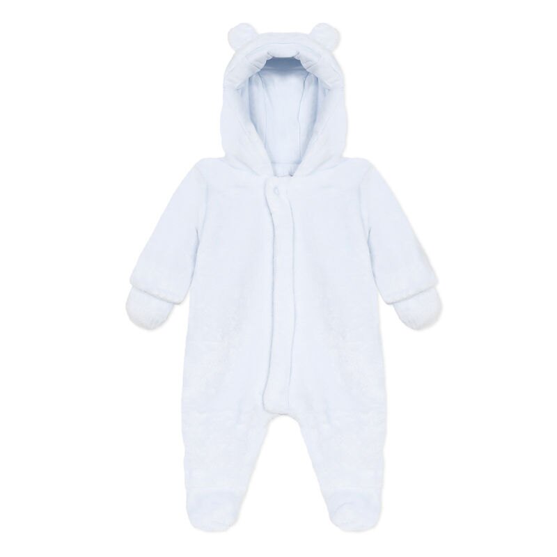 Pilote fausse fourrure bleu ciel naissance Absorba Aucune nuance