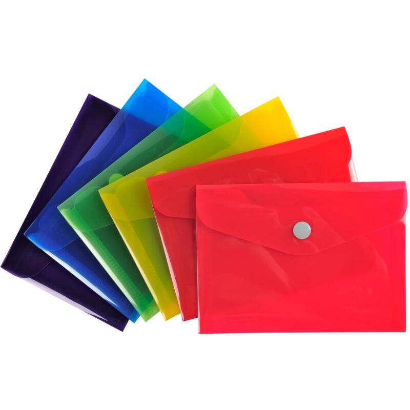 Pochette pression Iderama en polypropylène - Couleurs assorties