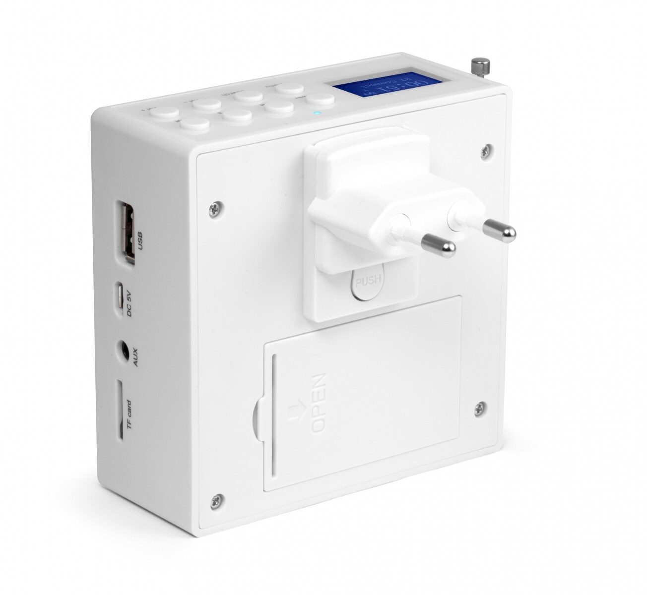 MusicMan DAB+ Socket Soundstation BT-X51 Portabler Lautsprecher FM-Radio, Bluetooth AUX–IN