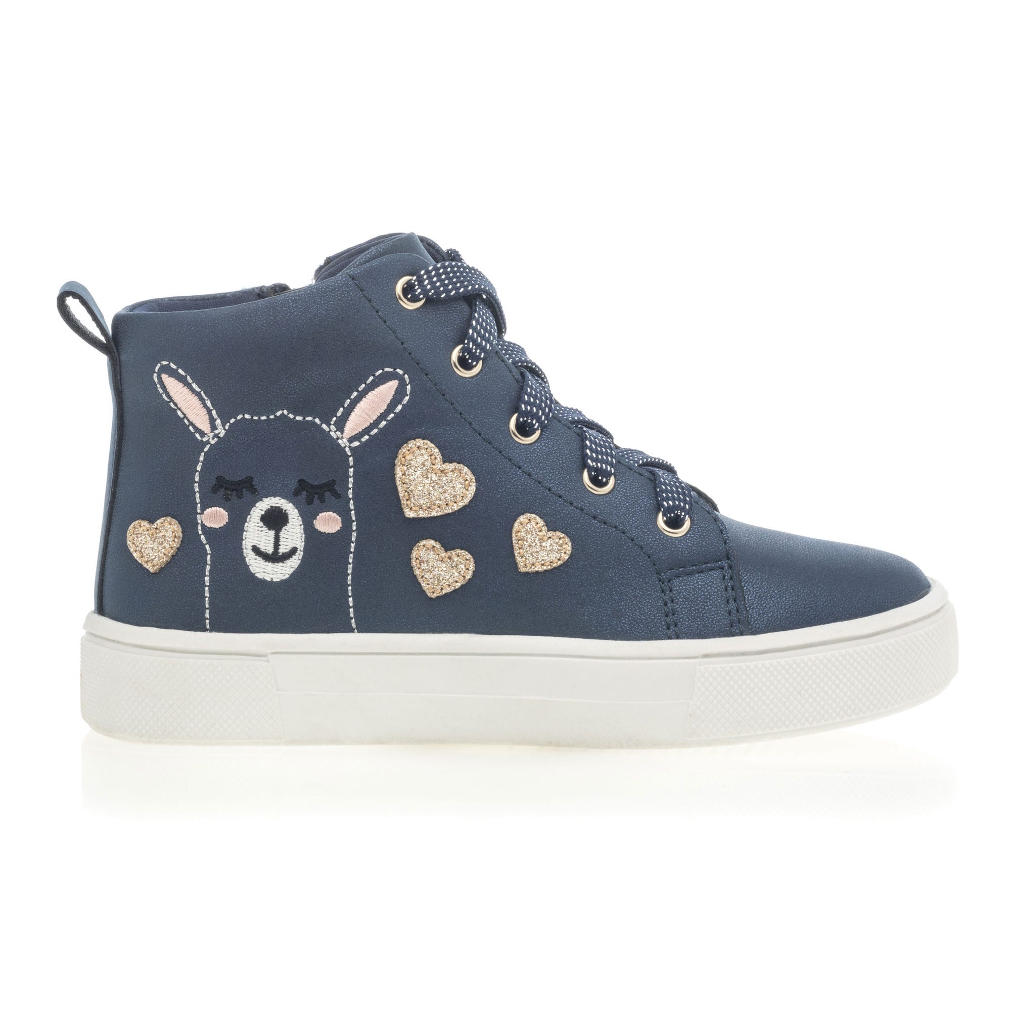 Baskets hautes Fille bleu marine