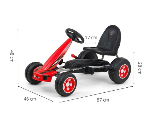 MILLY MALLY - Véhicule à pédales Kart à pédales viper rouge